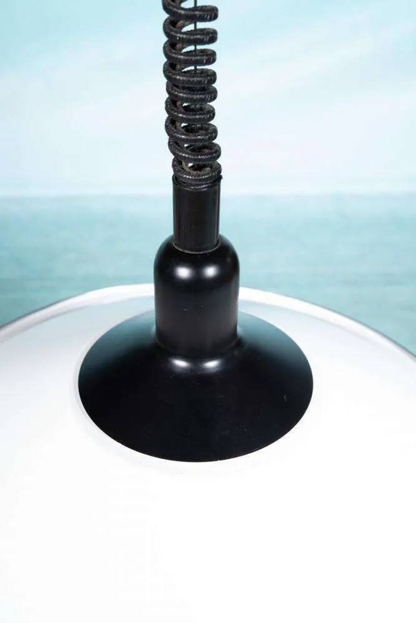 1970s Swedish minimalist Scandinavian suspension lamp with a pull switch.