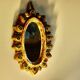 Vintage cabochon mirror by georges pelletier for la roue vallauris 1950