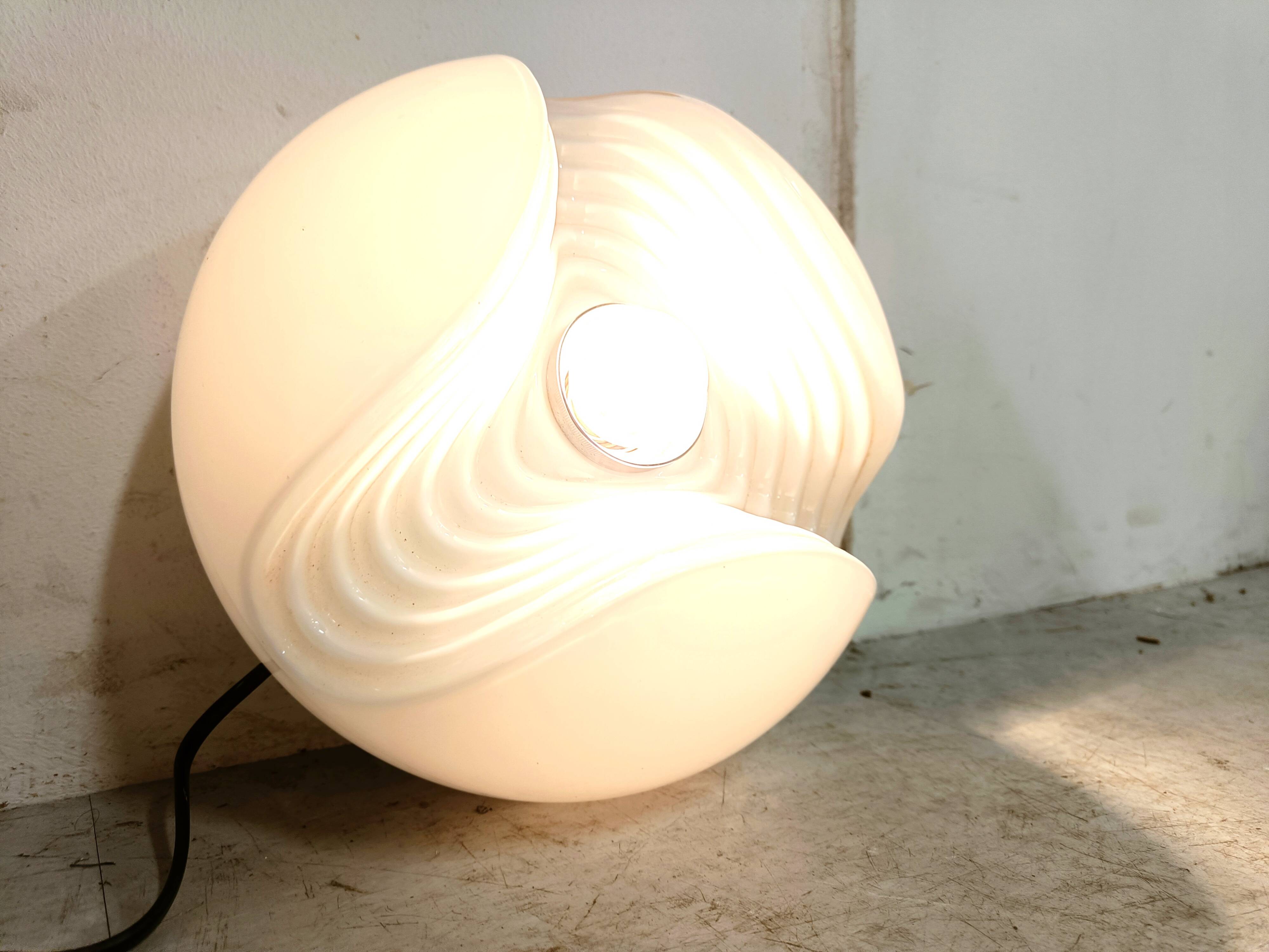 Glass wall light by Peil and Putzler, 1980s