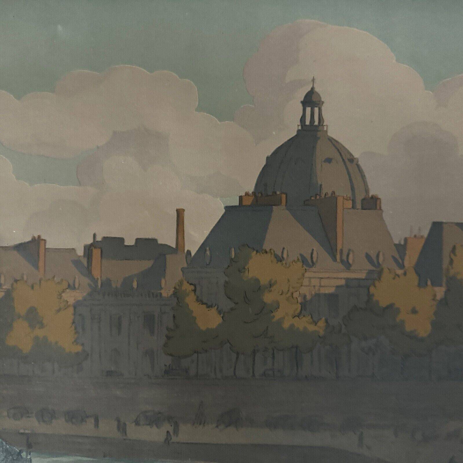 Lithograph by Henri Rivière, Parisian Landscapes, The Institute and the City