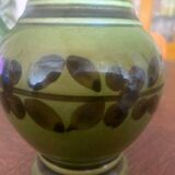Green ceramic pitcher