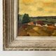 Painting "Village" M.Bellini, Oil on Panel signed