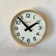 Gilded wall clock Brillié gold industrial pendulum station factory workshop 1960 26 cm