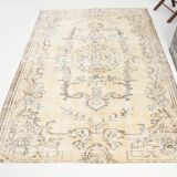 Tapis turc doux en laine fait main jaune pâle 5x8, 159x238 cm SK 5244