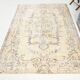 Tapis turc doux en laine fait main jaune pâle 5x8, 159x238 cm SK 5244