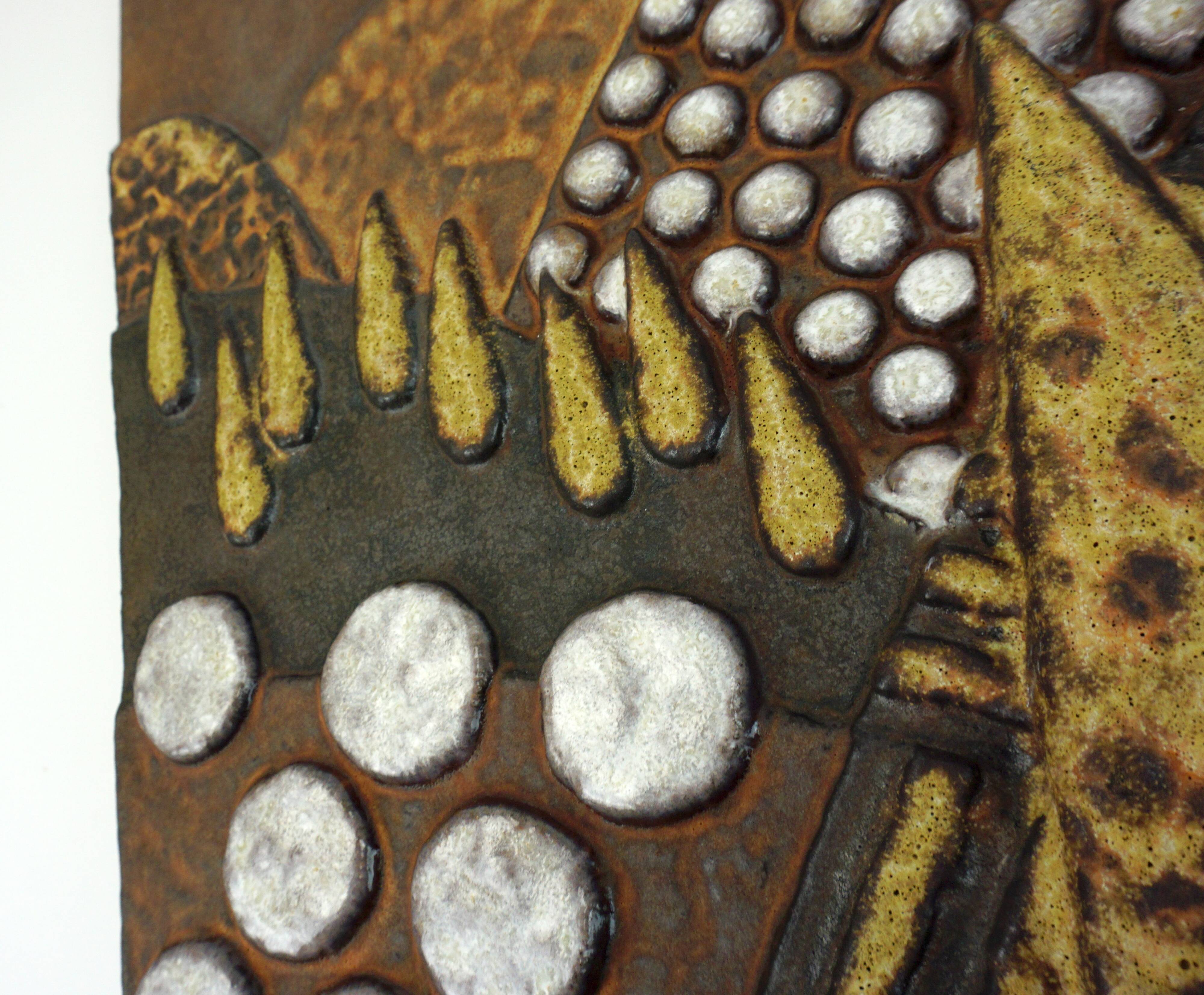 ceramic WALL PANEL landscape 70s  no. 7854 majolika karlsruhe liedke
