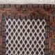 Tapis vintage indien Seraband fait main en laine – 56 x 89 cm – Années 1970