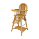Chaise pour bébé vintage en bois et cannage