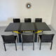 Table à manger extensible postmoderne design italien Lorenzo et Stefani, 1980