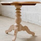 Old wooden pedestal table