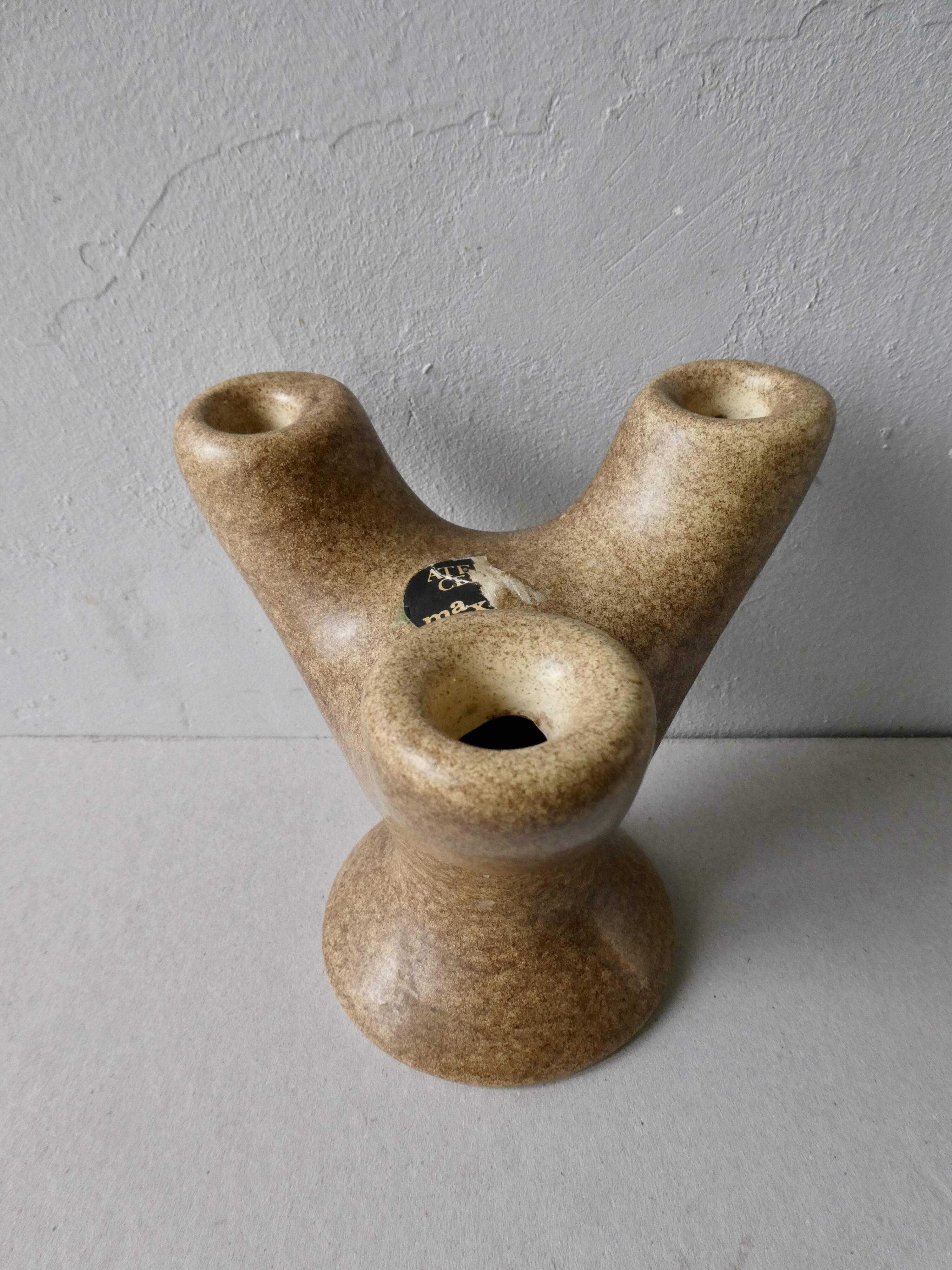 Ceramic chandelier organic form, Max Idlas, 60s