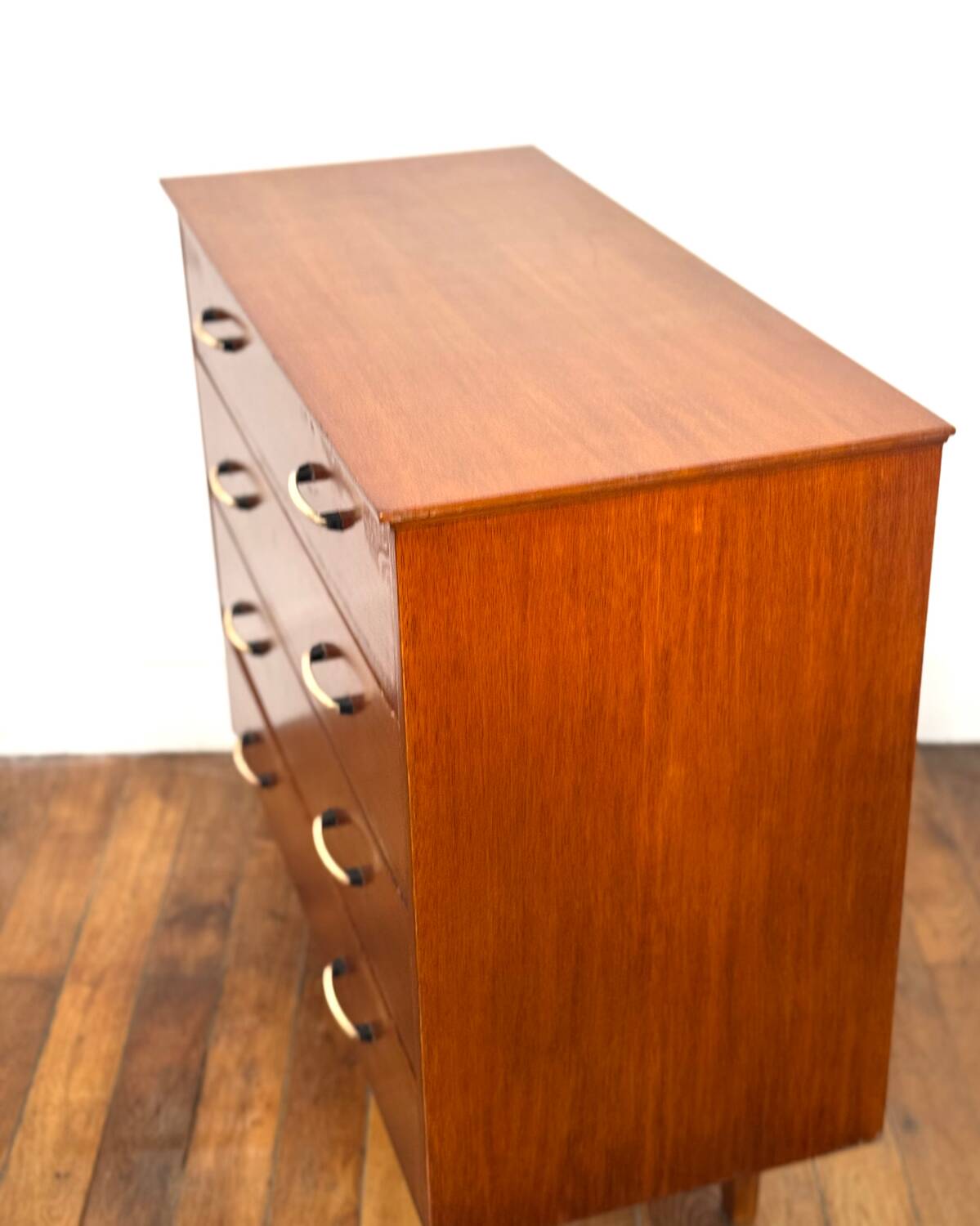 Vintage chest of drawers with gold handles