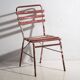 Antique red and white patio chairs (circa 1920). Set of 4 pieces