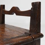 16th Century French wooden stool with storage and nice patina