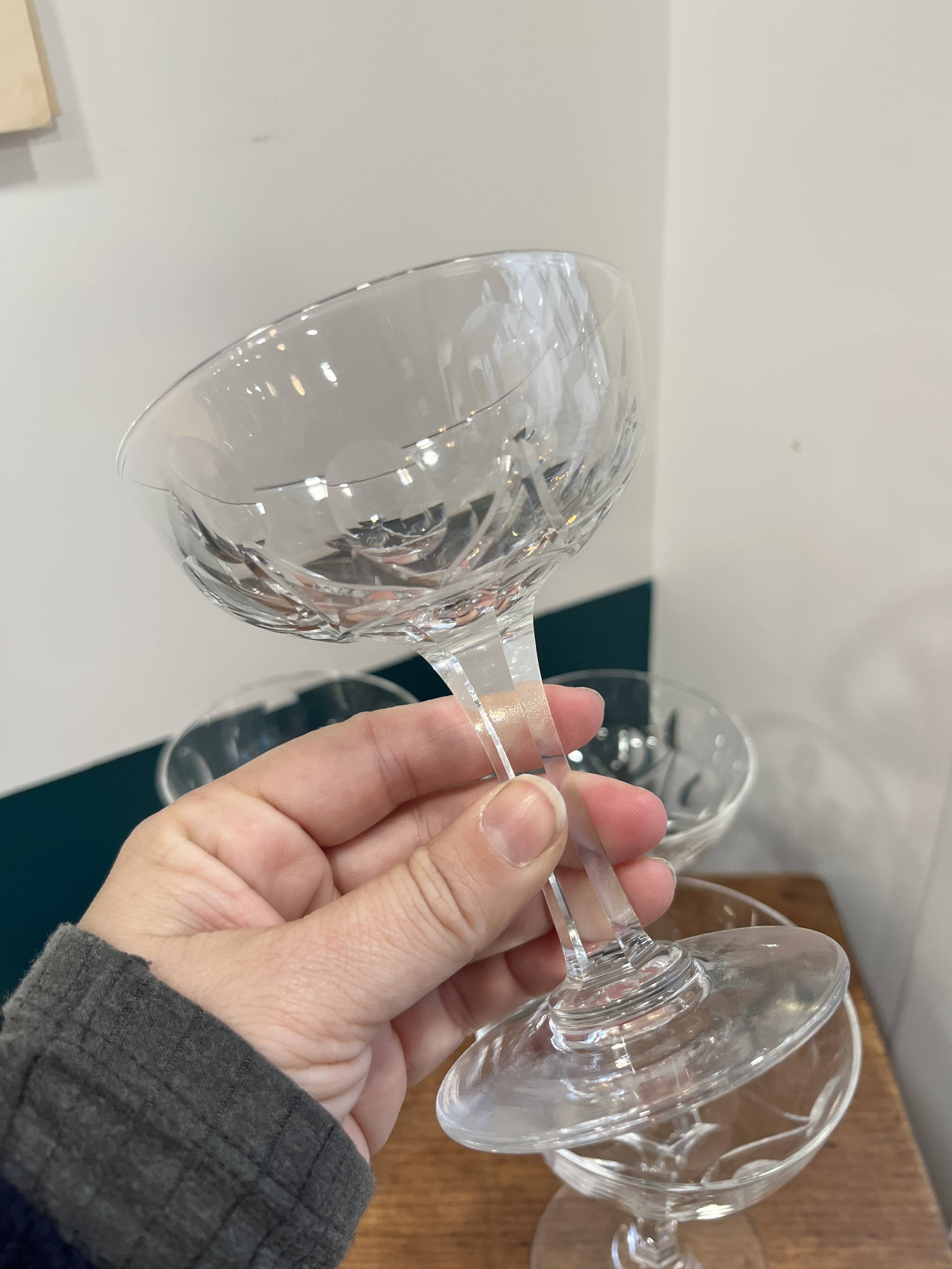 Saint louis crystal champagne cups