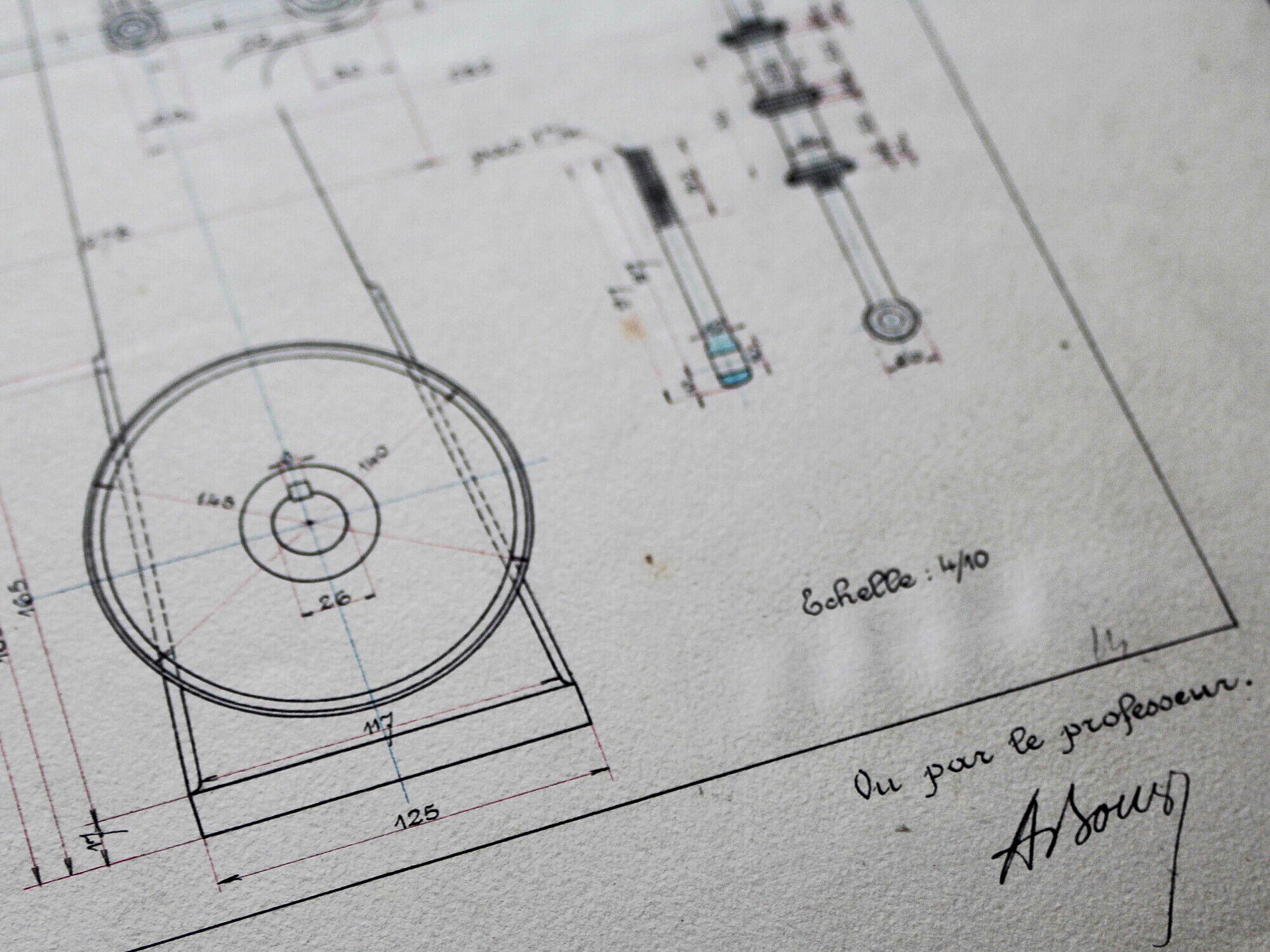 Study drawing Steam engines Arts et Métiers 1907