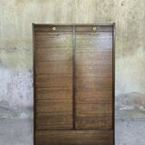 Vintage double curtain filing cabinet