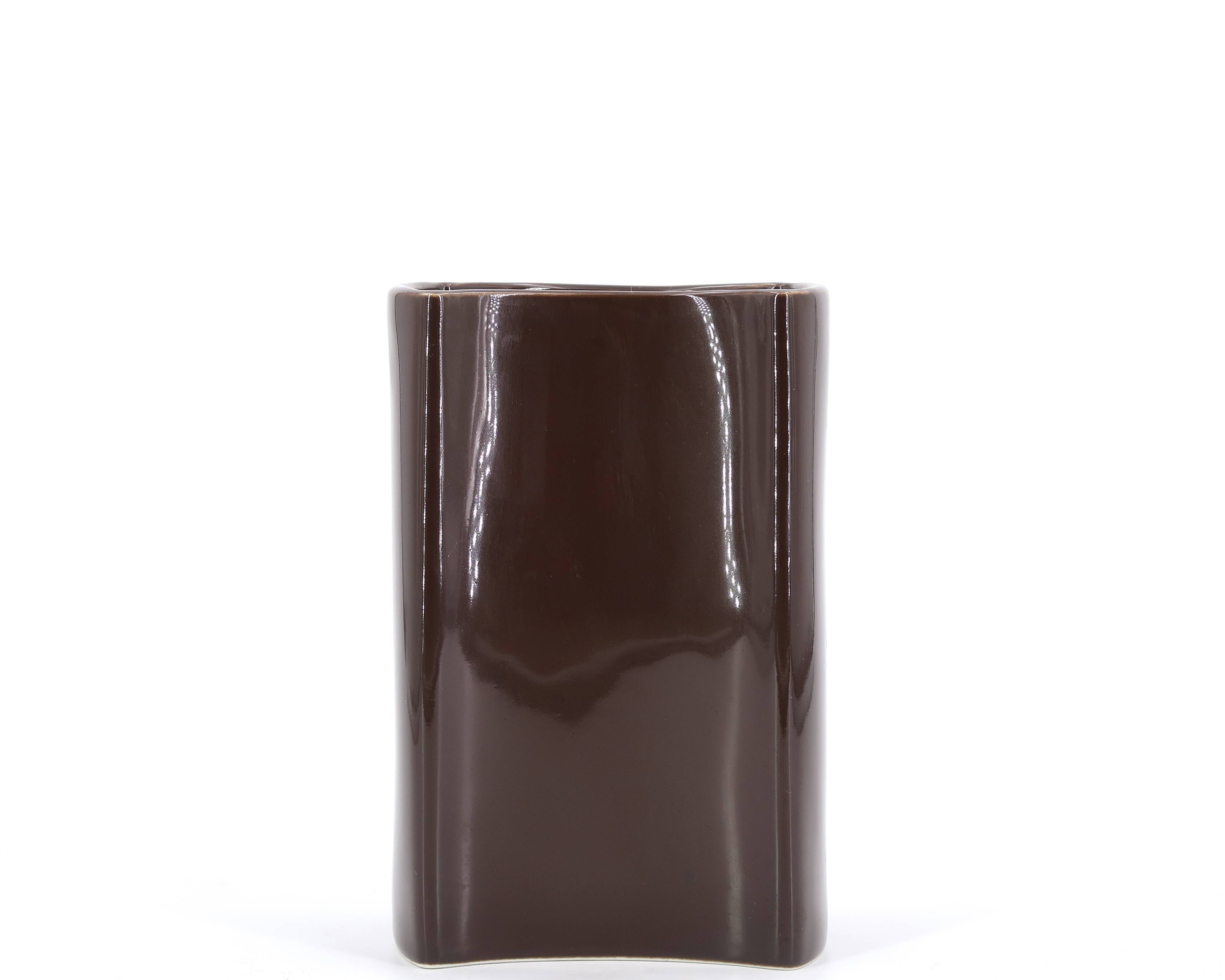 Brown ceramic vase, 1970s