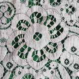 Bedspread, old crochet bedspread, openwork flowers, square mesh