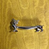 Silver metal cat knife holders