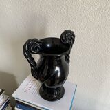 Vallauris black vase