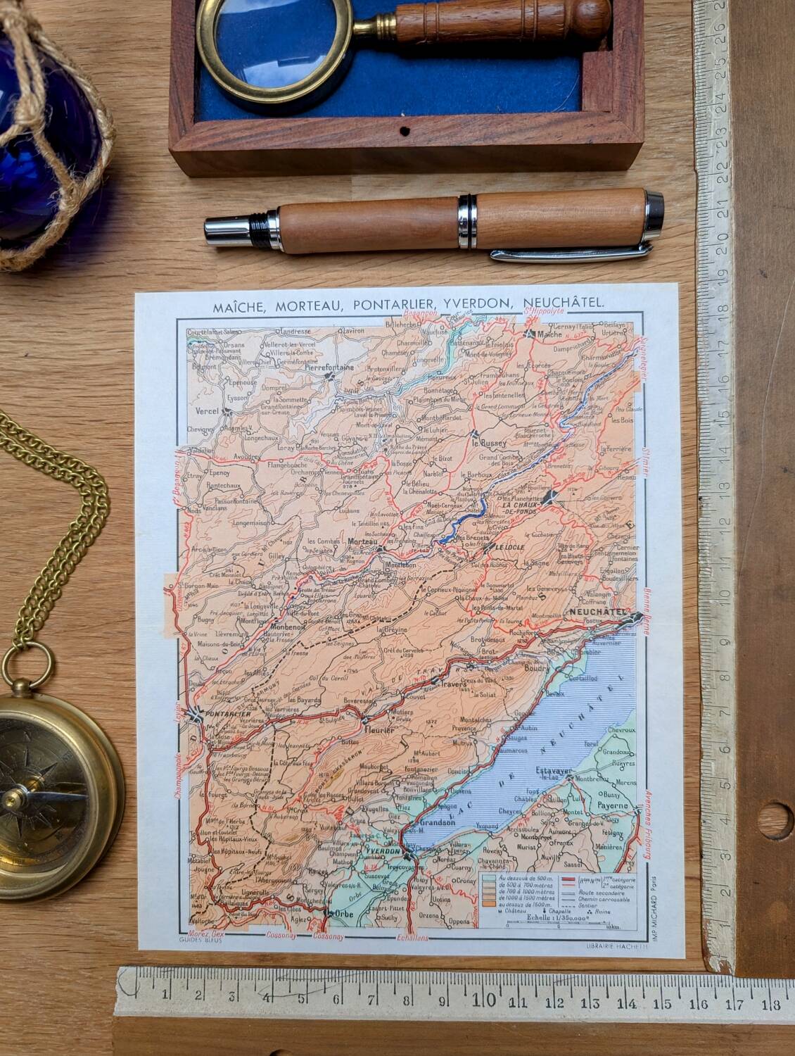 Printed in 1955, Morteau, Pontarlier, Yverdon, Neuchâtel.