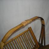 Bamboo folding magazine rack from the 40s - 50s