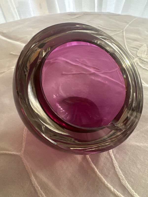Cendrier Demi-Sphère Cristal Saint Louis Vintage 70's
