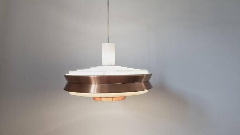 Midcentury Pendant UFO in style of Jo Hammerborg, Denmark, 1970s