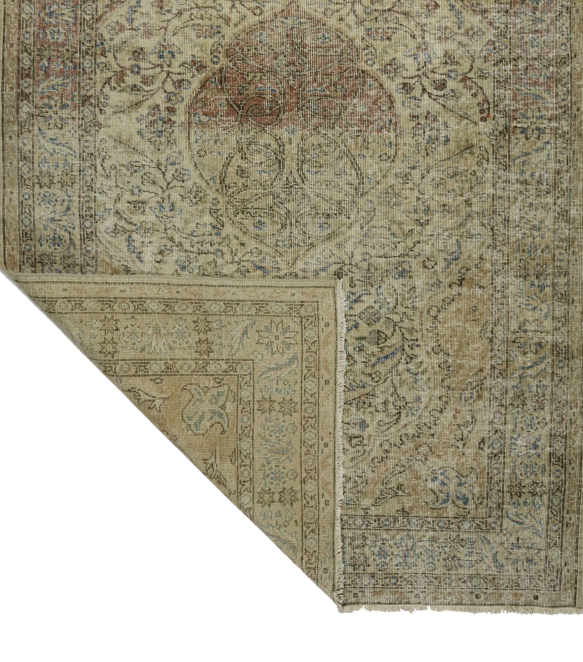 Turkish Anatolian Handmade Vintage Rug 270 cm x 168 cm