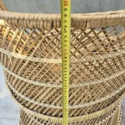 Vintage woven rattan/basket barrel chair