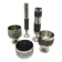 Set de 5 vases et coupes brutalistes en acier 1970