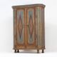 Armoire de mariée peinte art populaire de ferme rustique, 1827
