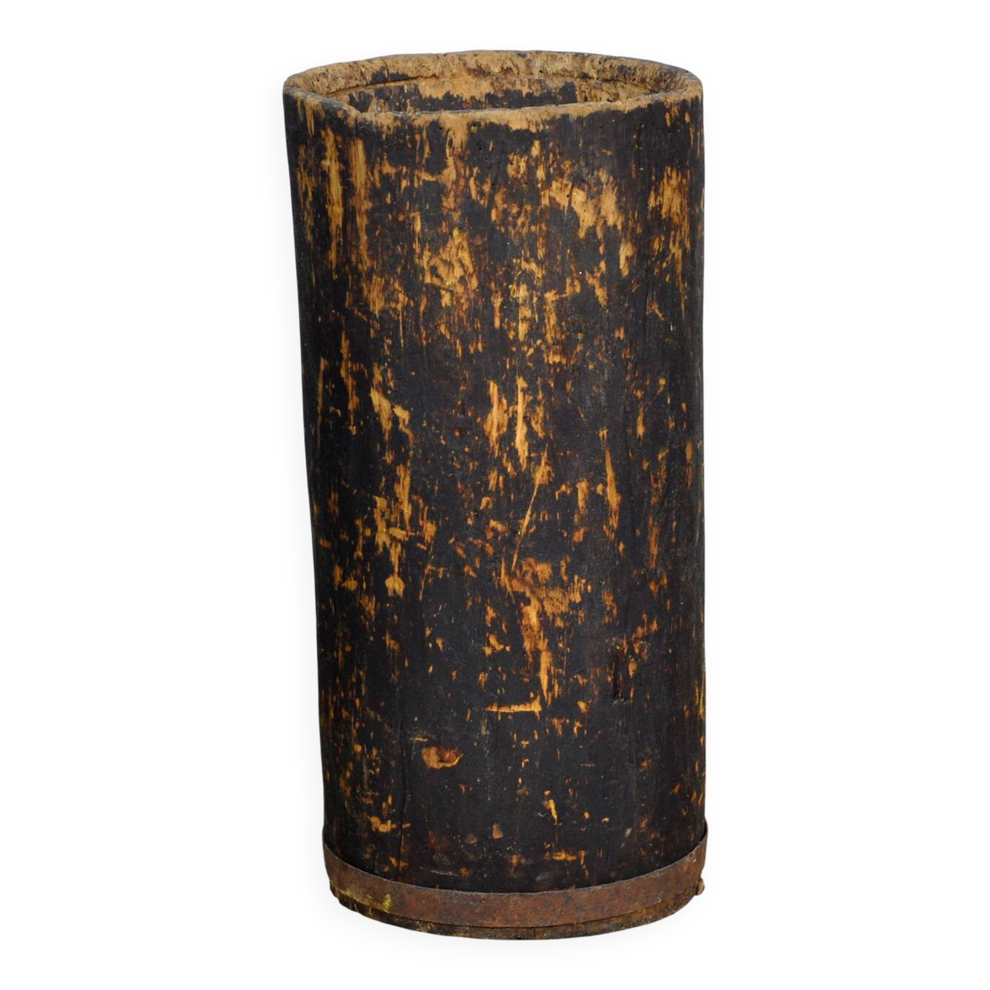 Primitive storage barrel/planter, circa 1900