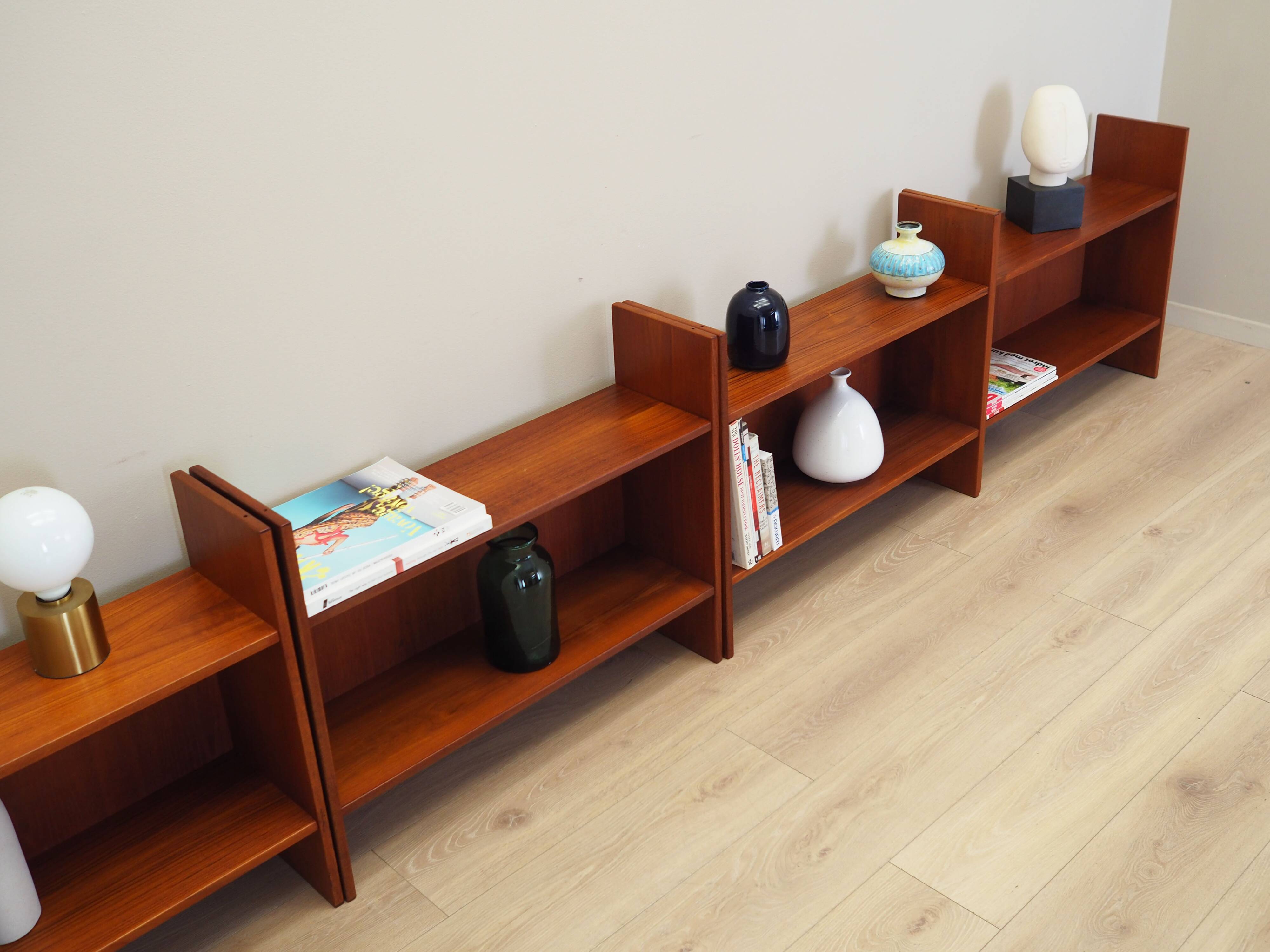 Set of teak bookcases, Danish design, 1970s, production: Denmark