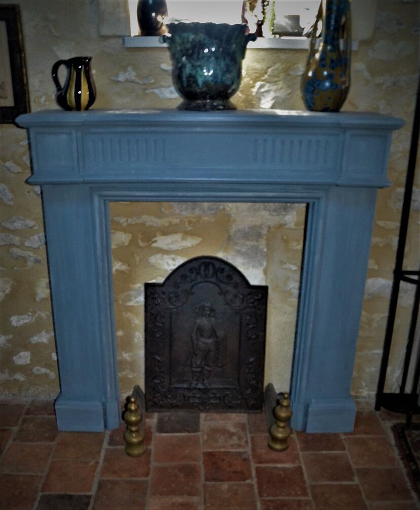 Wooden fireplace Louis XVI