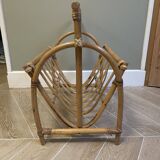 Rattan magazine holder