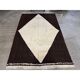 Modern Hand Knotted Turkish Rug in Brown and Ivory, 100% Natural Wool. Custom Options Available