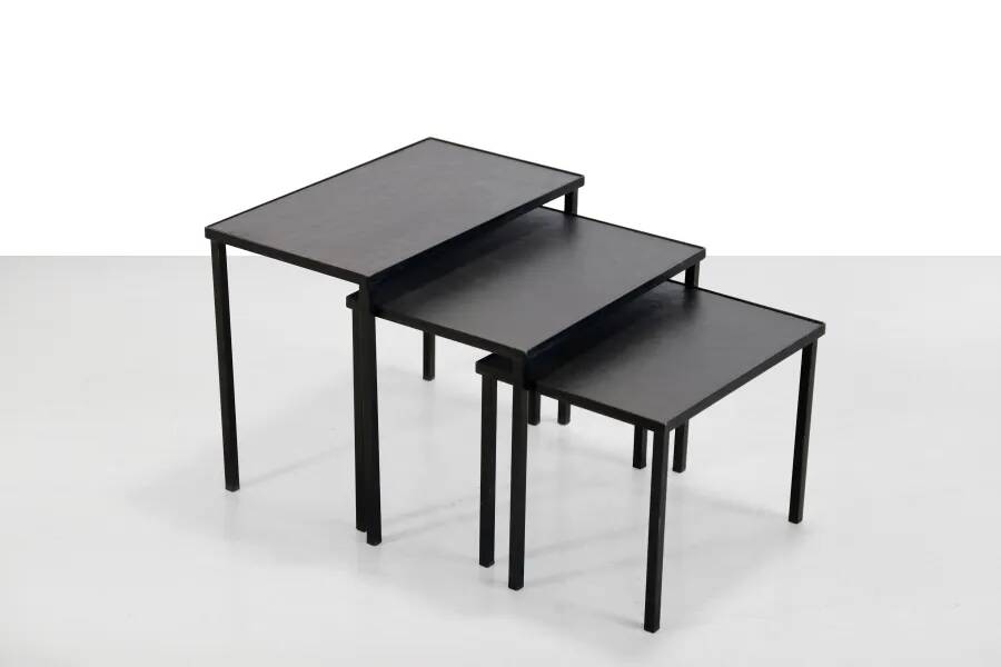 Minimalist set of slate side tables by Artimeta by Floris Fiedeldij