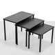Minimalist set of slate side tables by Artimeta by Floris Fiedeldij