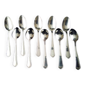 10 Silver-plated teaspoons, Regency Style