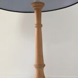 High lamp in vintage turned wood