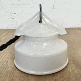 Vintage White Porcelain Pendant Light, 1970s