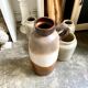 W. Germany vase in brown and beige glazed ceramic