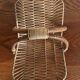 Old basket with rattan fruit and scoubidou yarn 50s