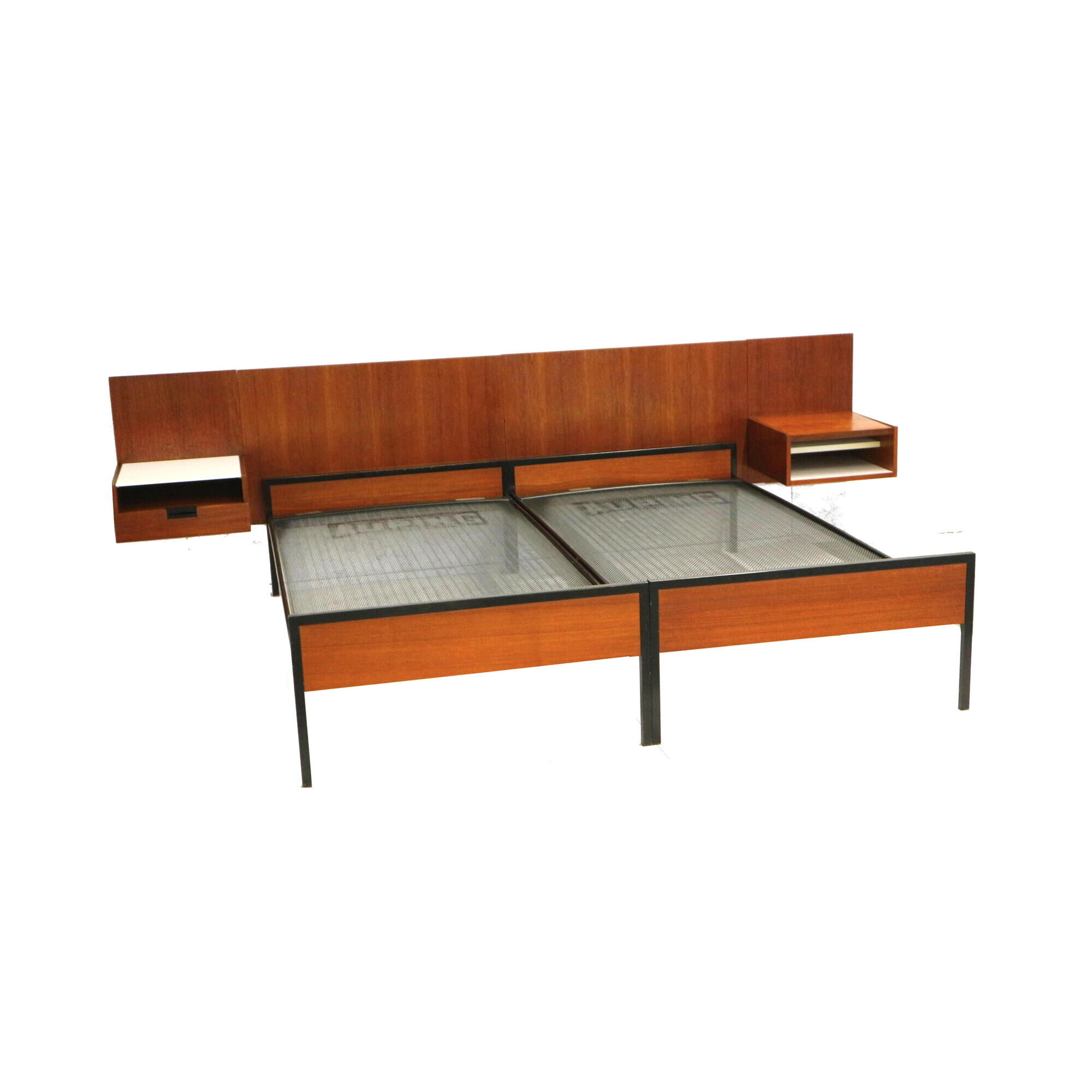 Vintage double bed by Cees Braakman for Pastoe from the Japanese series