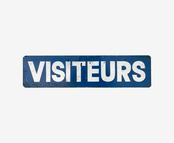 Plaque métal déco Visiteurs