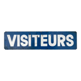 Plaque métal déco Visiteurs