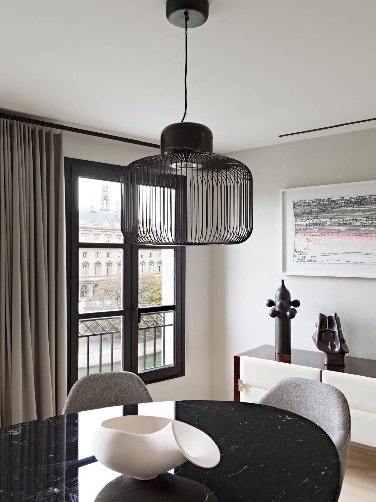Paire de suspensions design  inedit noir