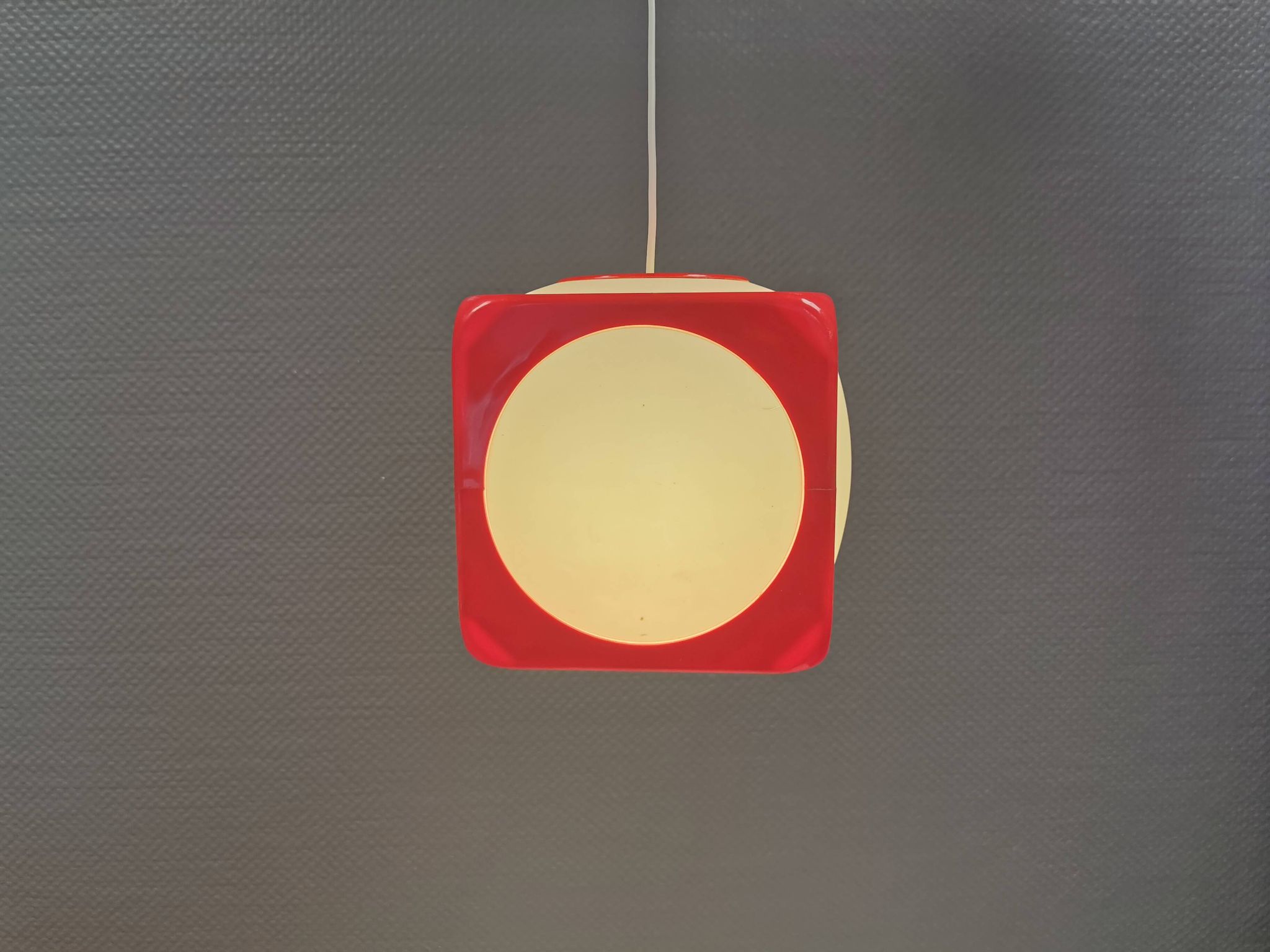 Vintage Poker Dice pendant lamp by Hoyrup Lighting, 1976, Denmark.